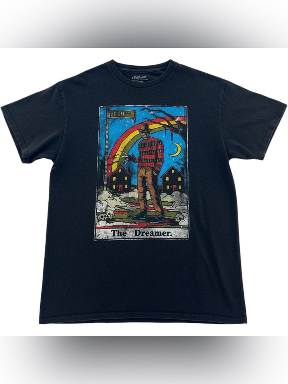 Nightmare on Elm Street T-Shirt Black Freddy Krueger Tarot Card The Dreamer